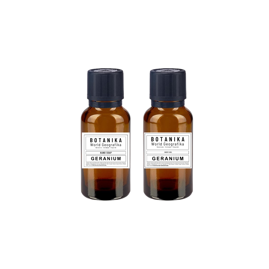 Pack Mini Body Gel & Shampoo Geranium 2x100 ml