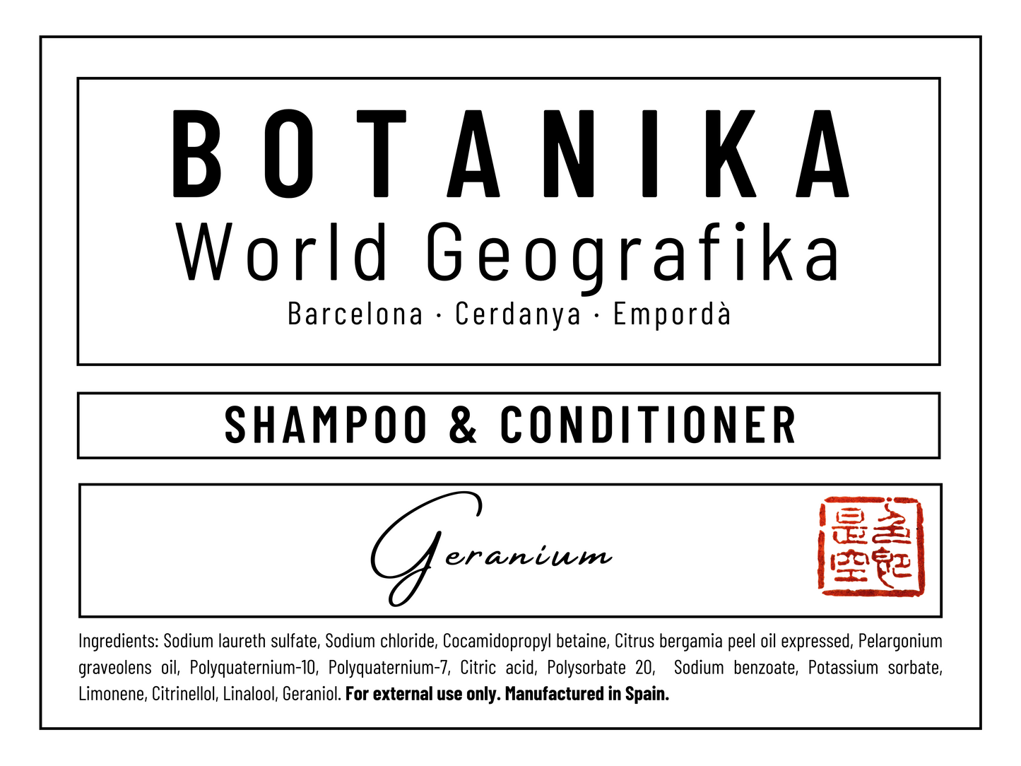 Shampoo & Conditioner Geranium 500 ml