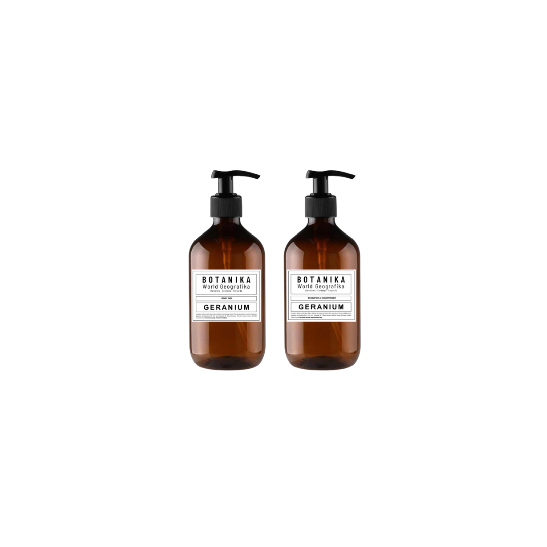 Pack Mini Body Gel & Shampoo Geranium 2x100 ml